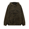Distressed-look denim sweatshirt – distressed black