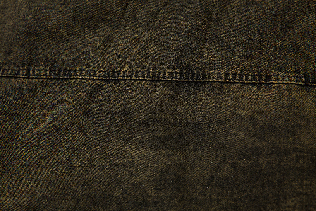 Distressed-look denim sweatshirt – distressed black