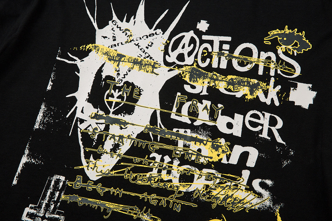 Faux-layered long-sleeve T-shirt