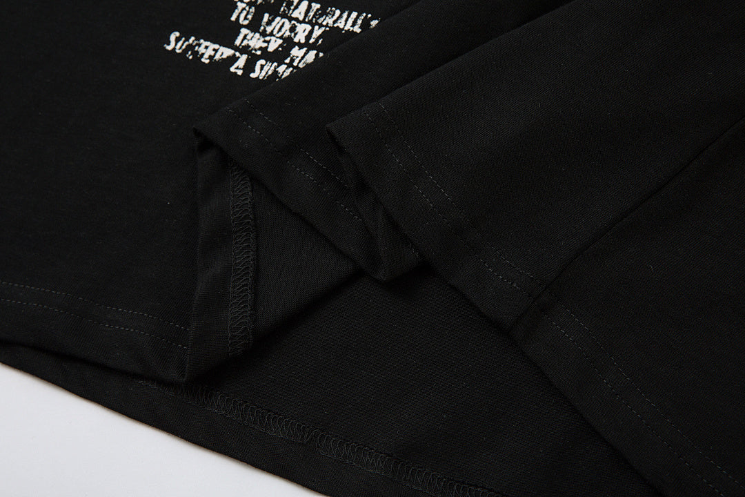 Faux-layered long-sleeve T-shirt
