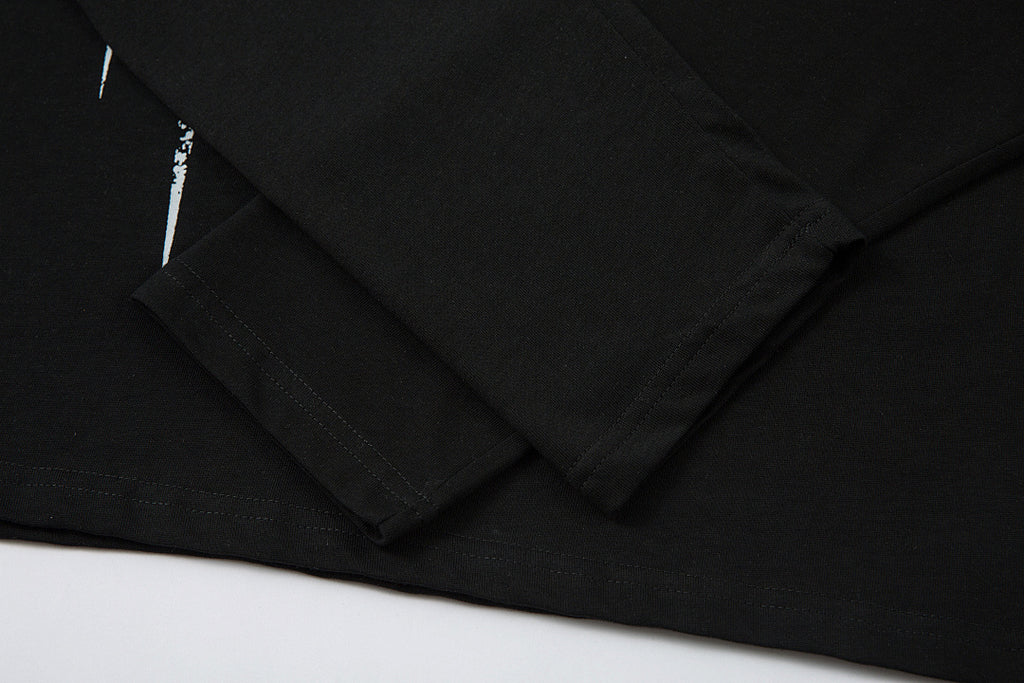 Faux-layered long-sleeve T-shirt