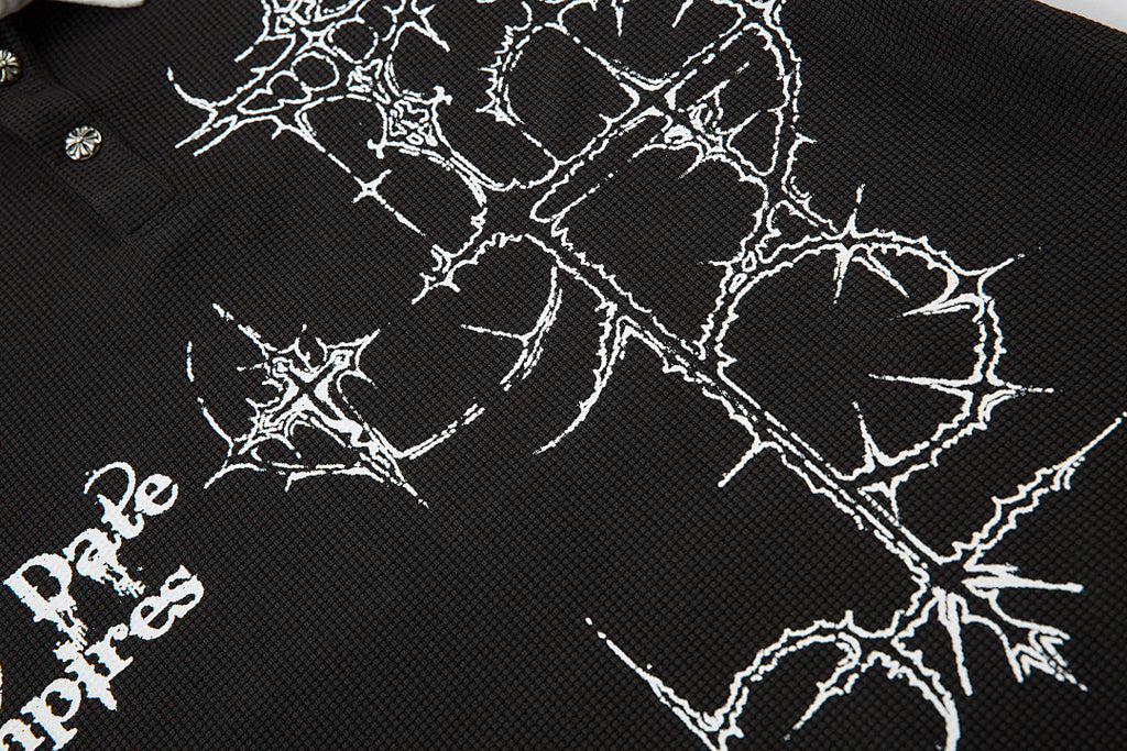 Faux-layered long-sleeve T-shirt