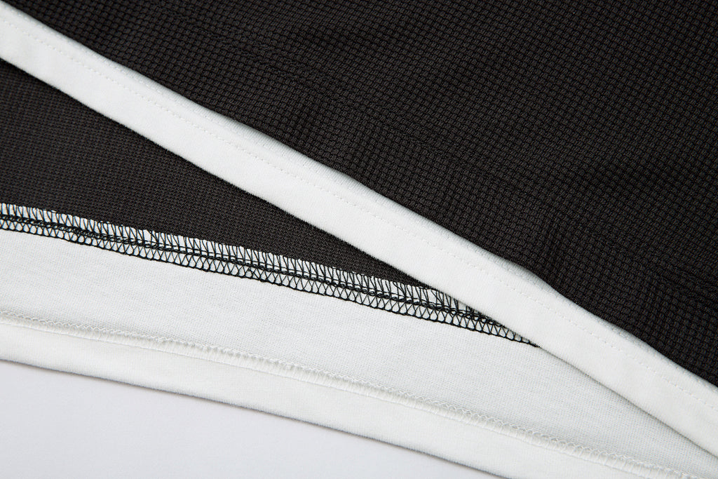 Faux-layered long-sleeve T-shirt