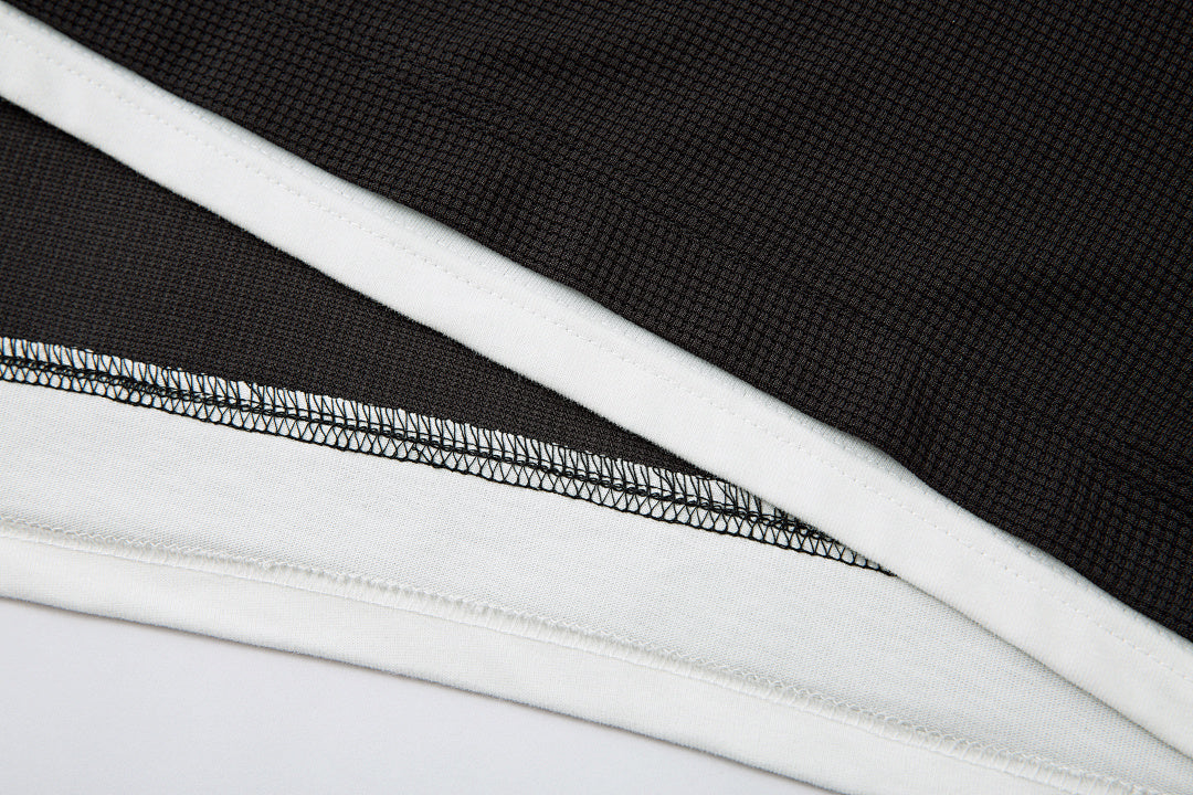 Faux-layered long-sleeve T-shirt