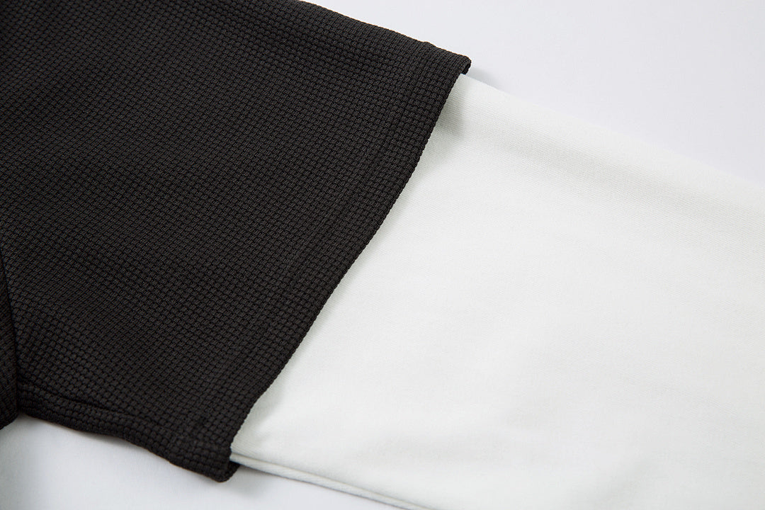 Faux-layered long-sleeve T-shirt