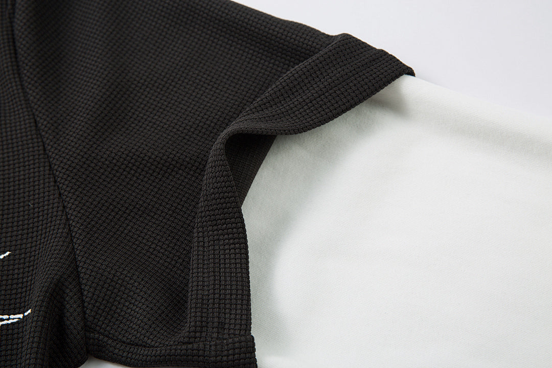 Faux-layered long-sleeve T-shirt
