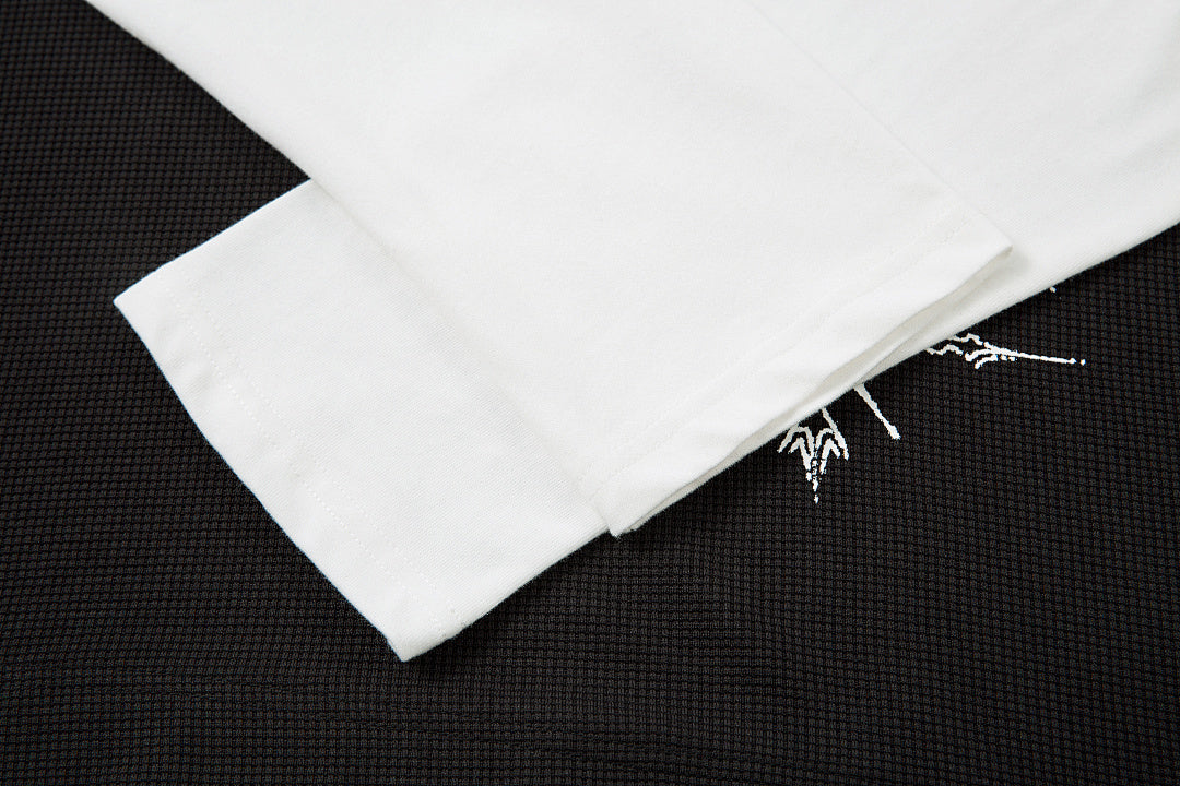 Faux-layered long-sleeve T-shirt