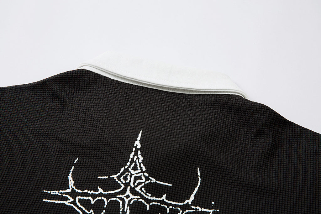 Faux-layered long-sleeve T-shirt