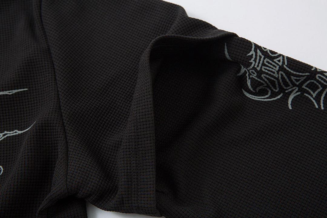 Faux-layered long-sleeve T-shirt