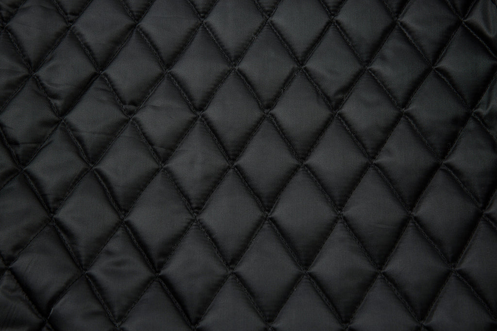 Padded jacket, detachable hood, black.
