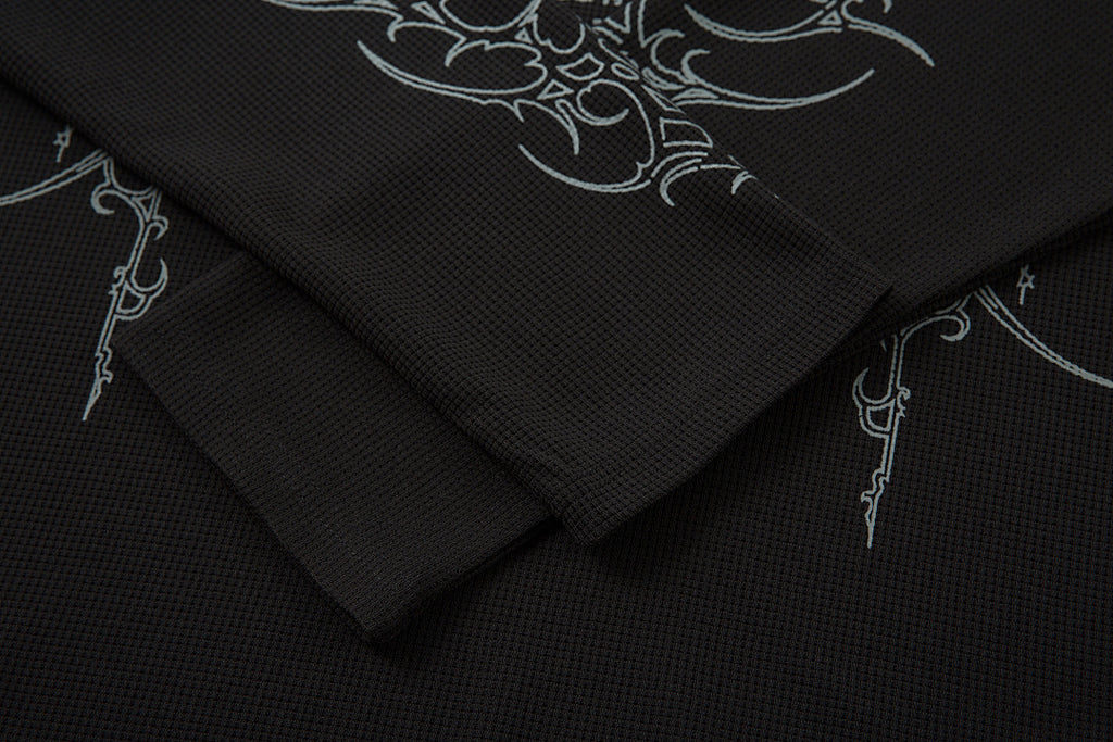Faux-layered long-sleeve T-shirt