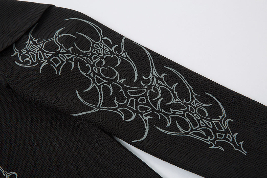 Faux-layered long-sleeve T-shirt