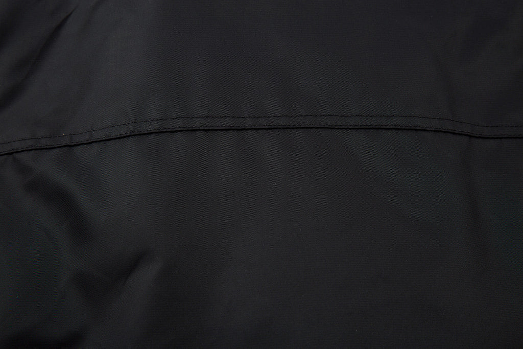 Padded jacket, detachable hood, black.
