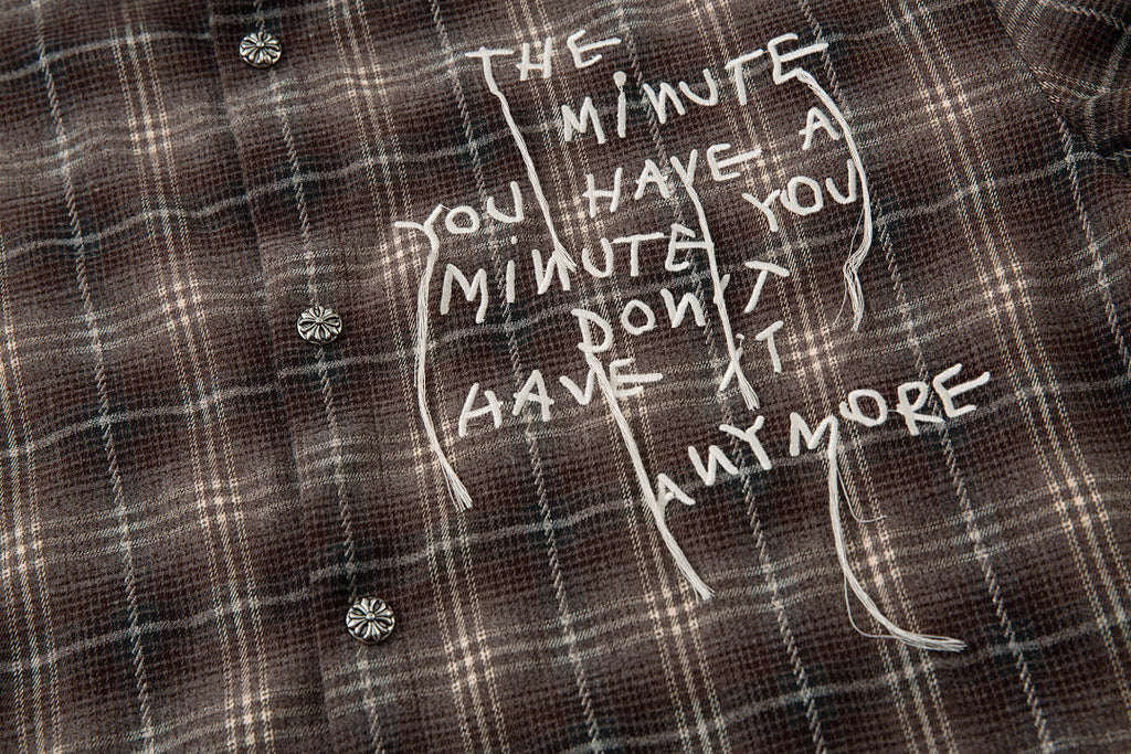 Faux-layered shirt      Brown