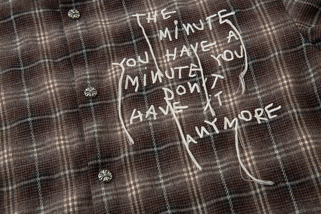 Faux-layered shirt      Brown