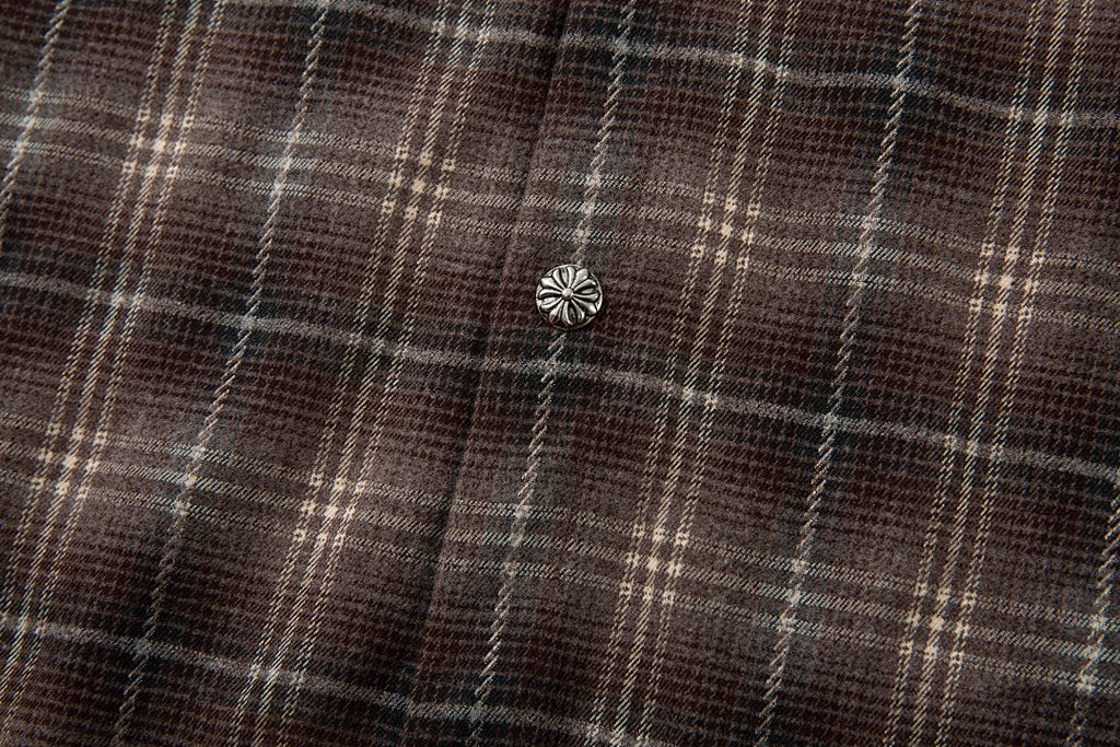 Faux-layered shirt      Brown