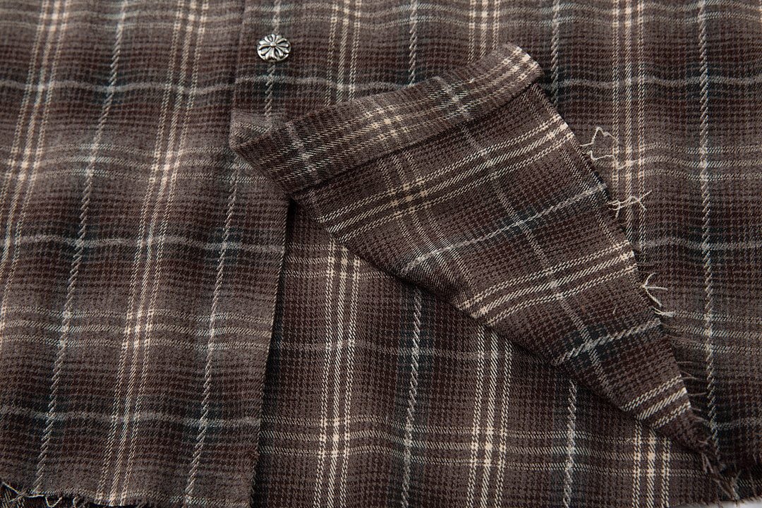 Faux-layered shirt      Brown