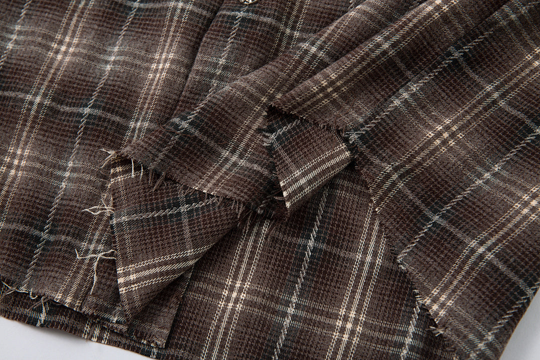 Faux-layered shirt      Brown