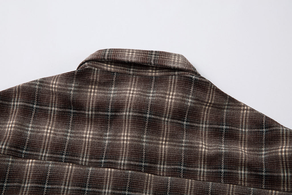 Faux-layered shirt      Brown
