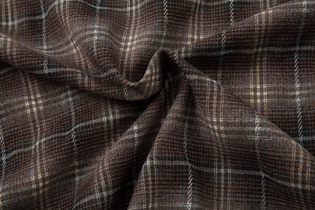 Faux-layered shirt      Brown