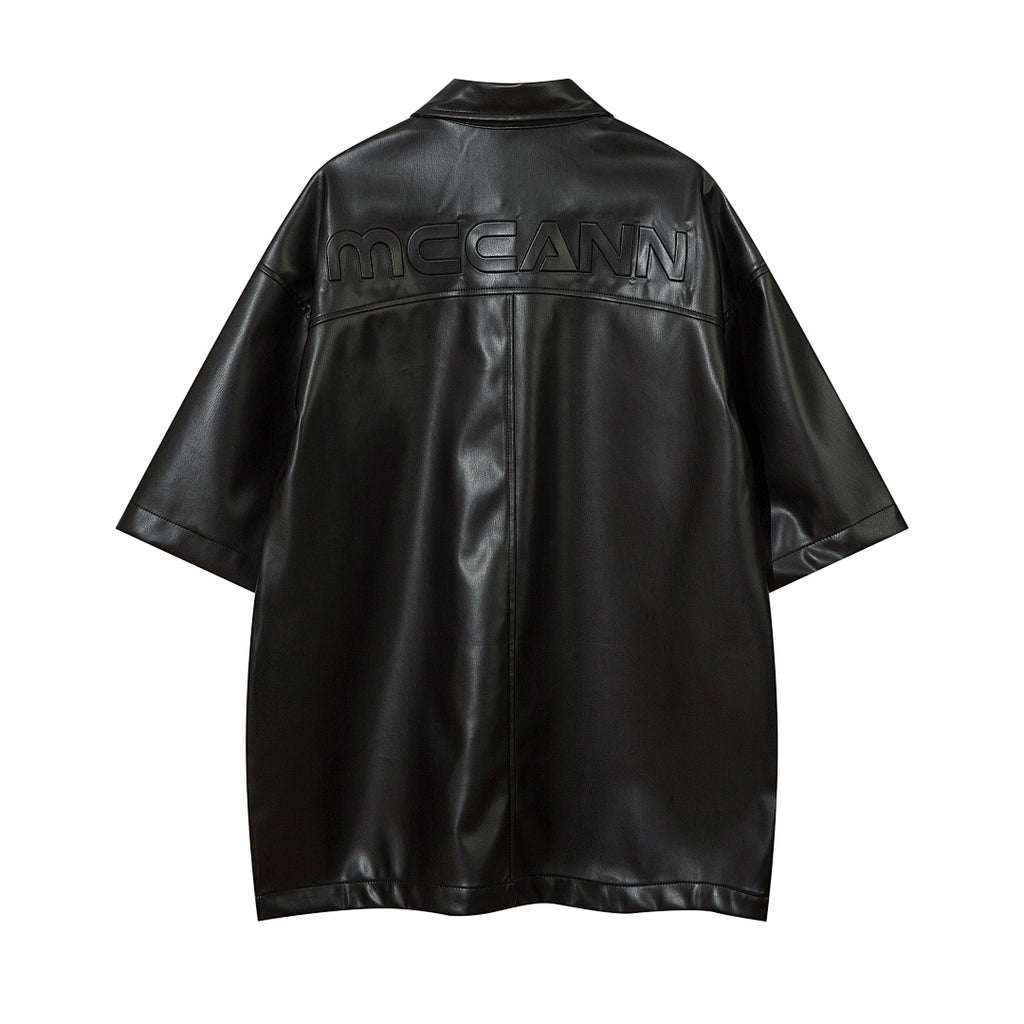 Leather shirt      Black