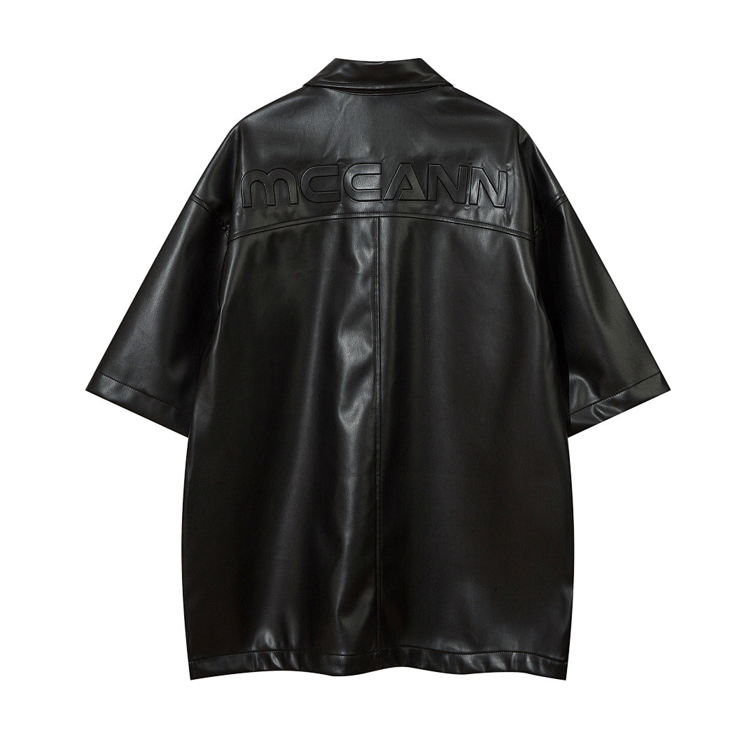 Leather shirt      Black