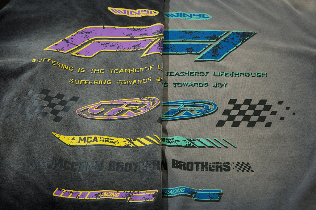 Faux-layered long-sleeve T-shirt