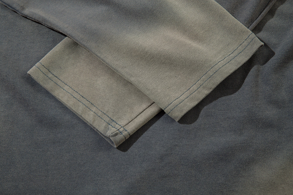 Faux-layered long-sleeve T-shirt