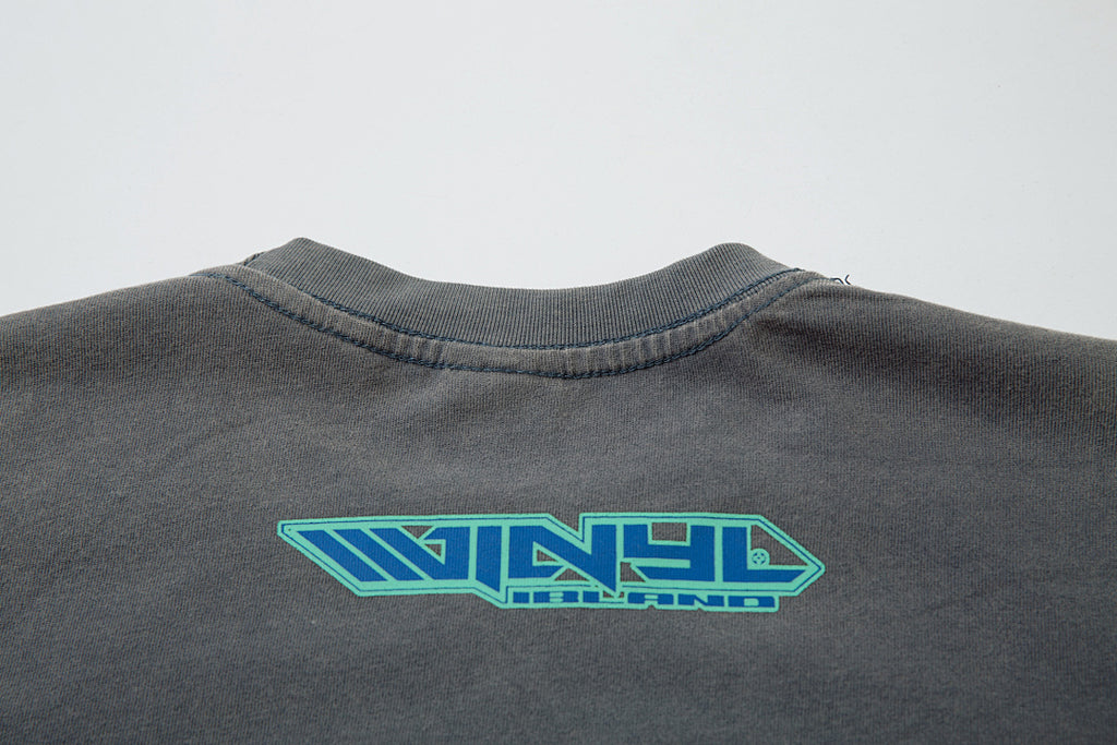 Faux-layered long-sleeve T-shirt