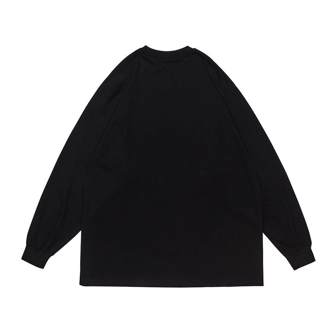 Long-sleeved T-shirt with hot-fix rhinestones
