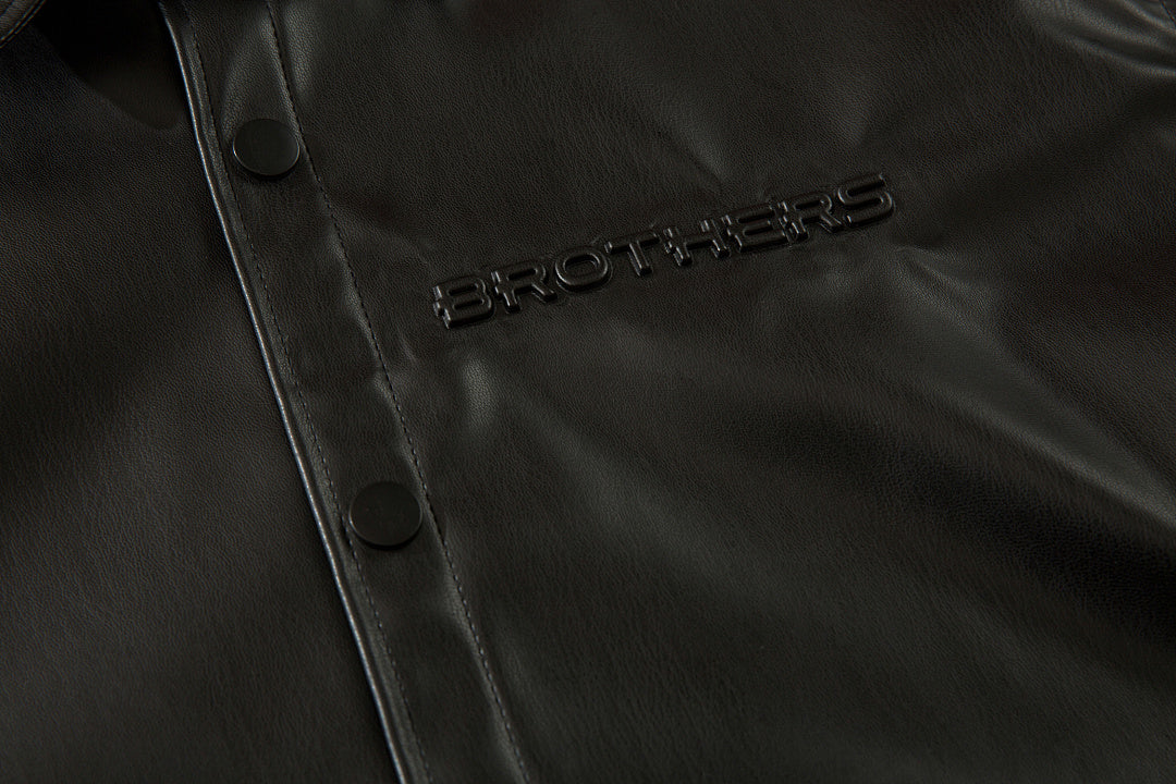 Leather shirt      Black