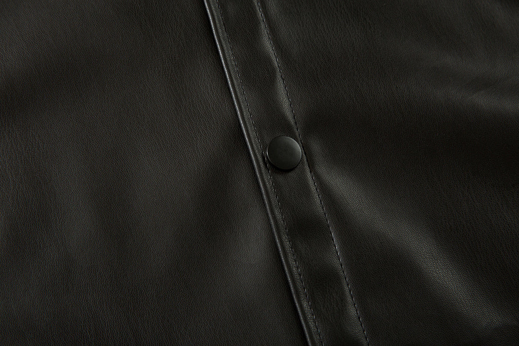 Leather shirt      Black