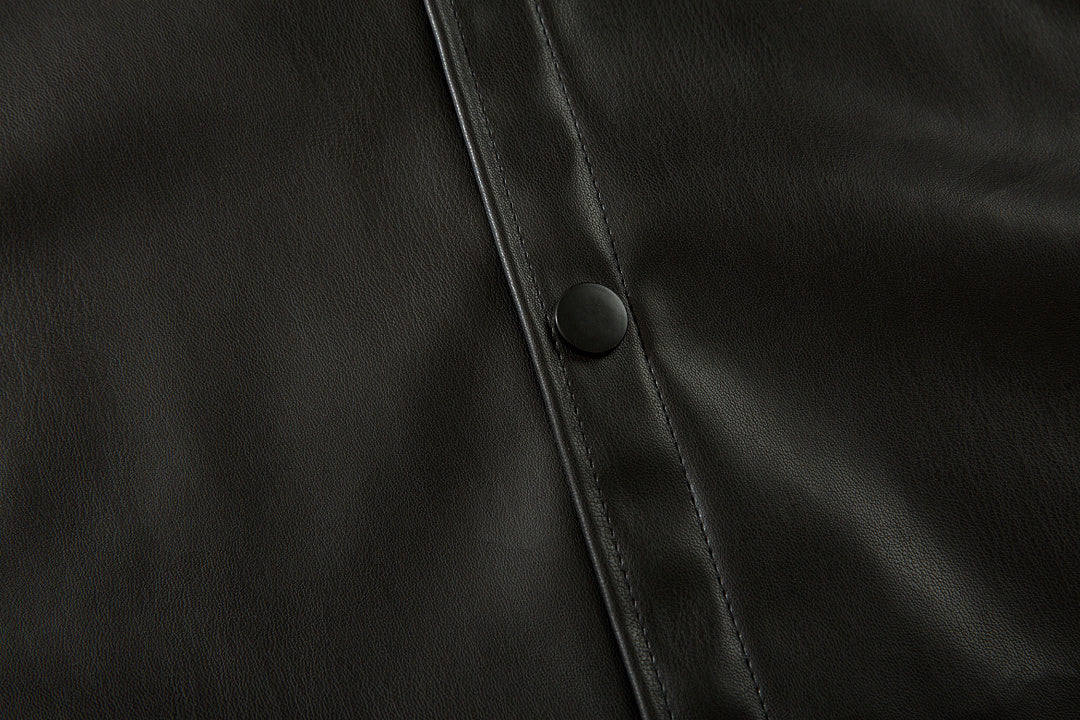 Leather shirt      Black