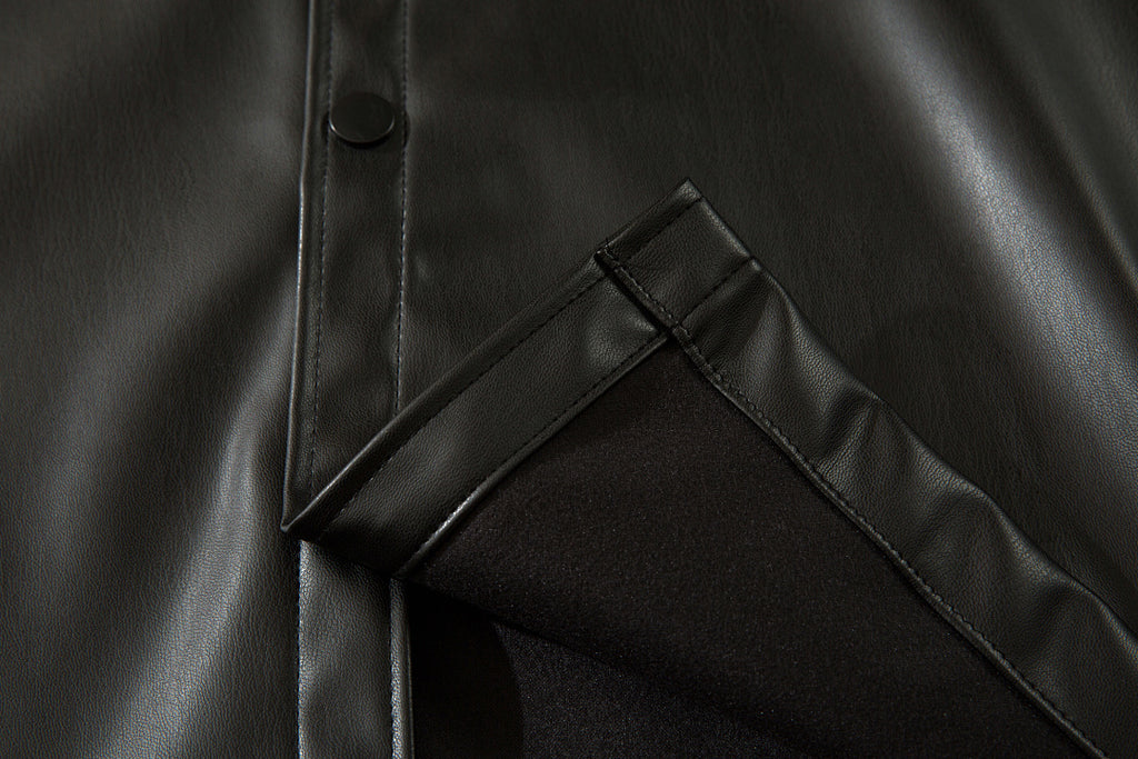 Leather shirt      Black