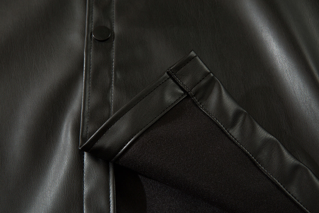 Leather shirt      Black