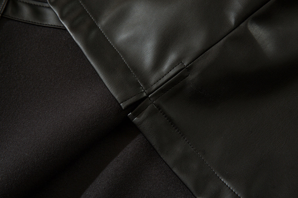 Leather shirt      Black