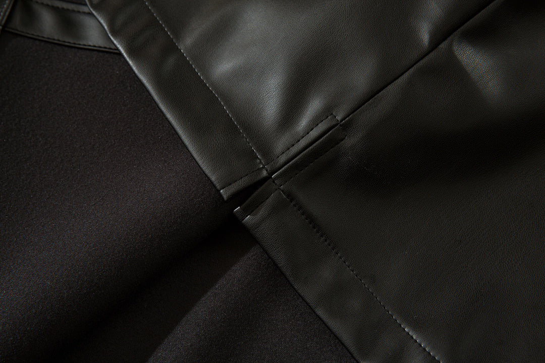 Leather shirt      Black