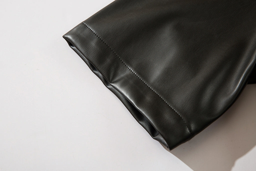 Leather shirt      Black