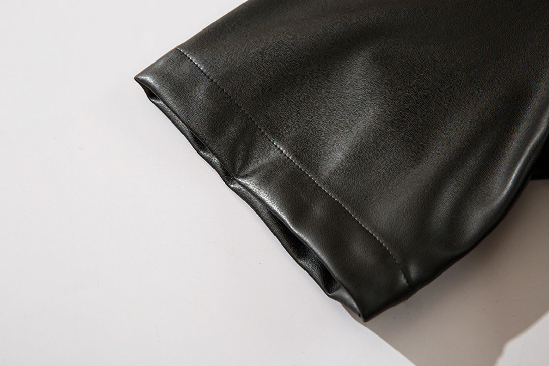 Leather shirt      Black