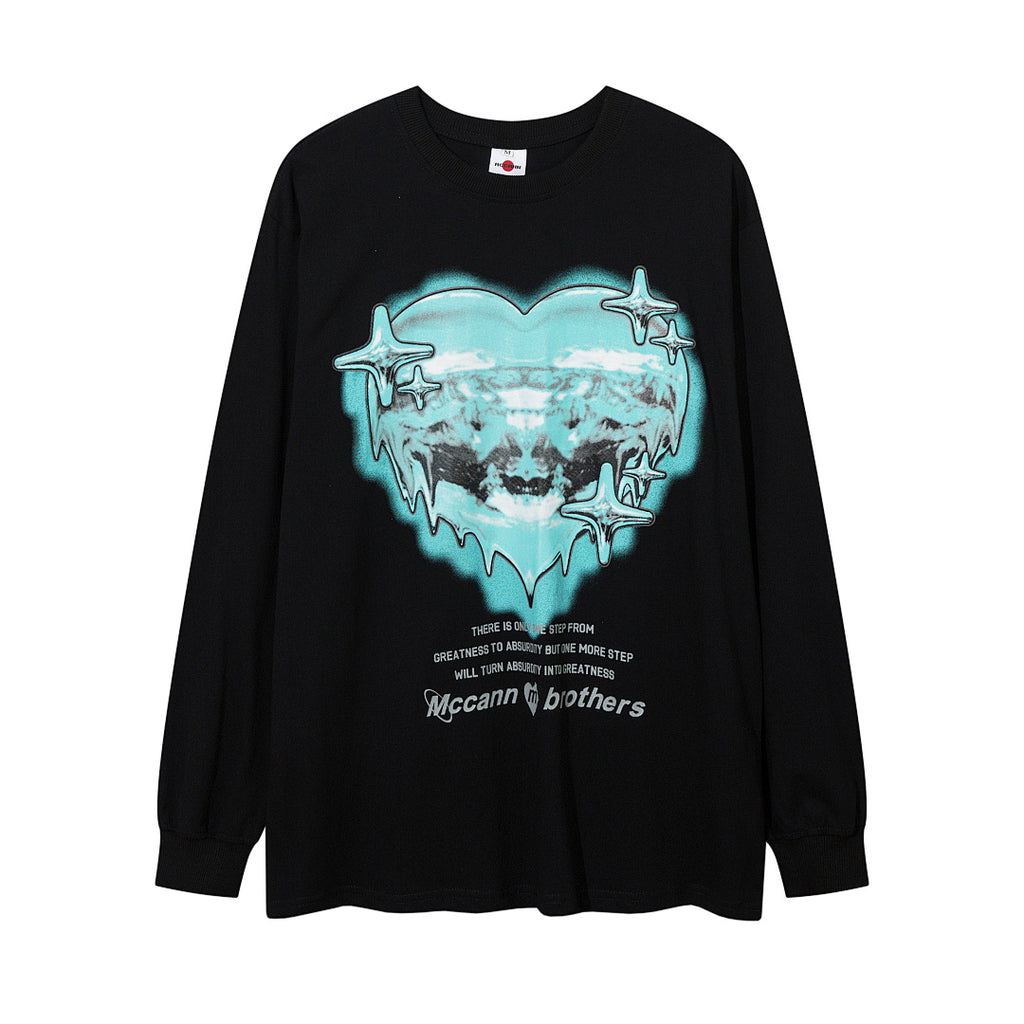 Long-sleeve T-shirt      Black, White