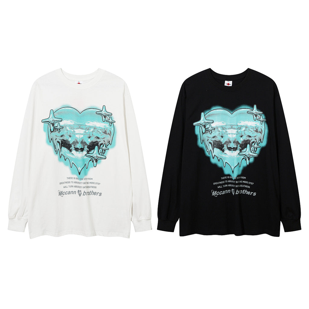 Long-sleeve T-shirt      Black, White