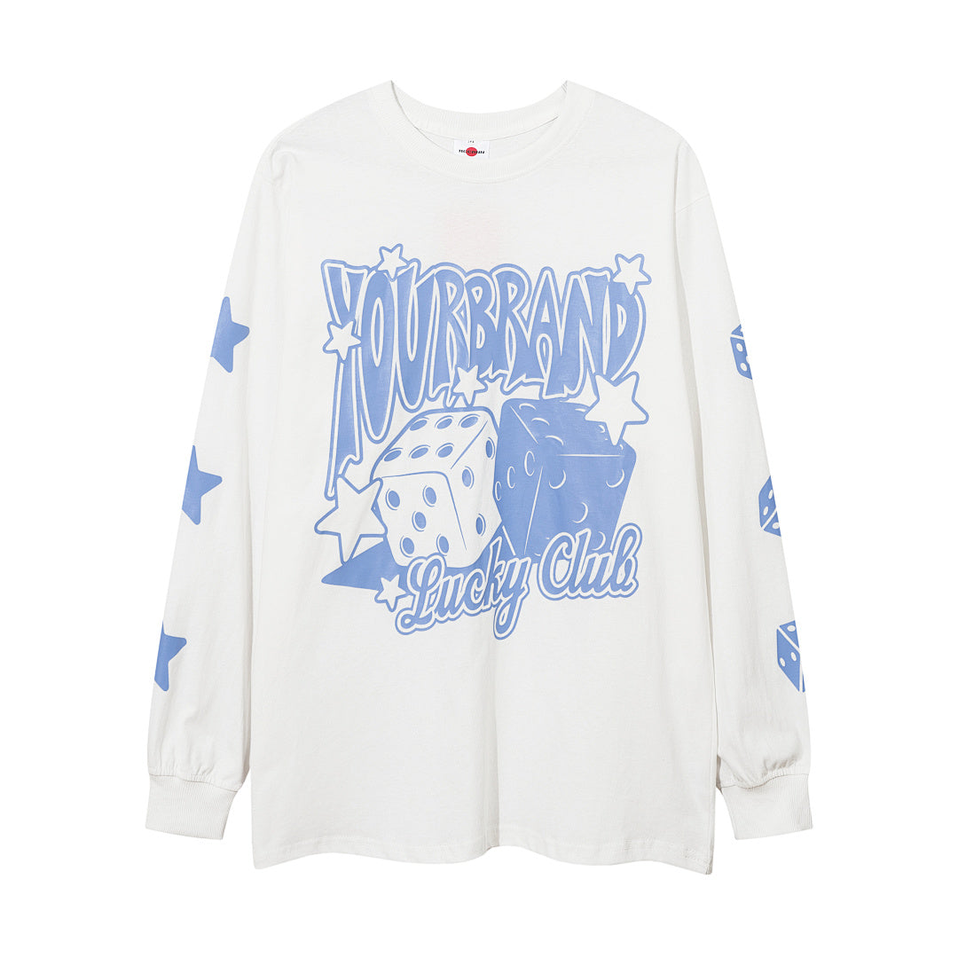Long-sleeve T-shirt      Blue, White