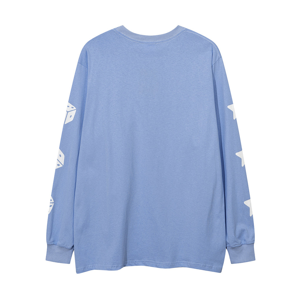 Long-sleeve T-shirt      Blue, White