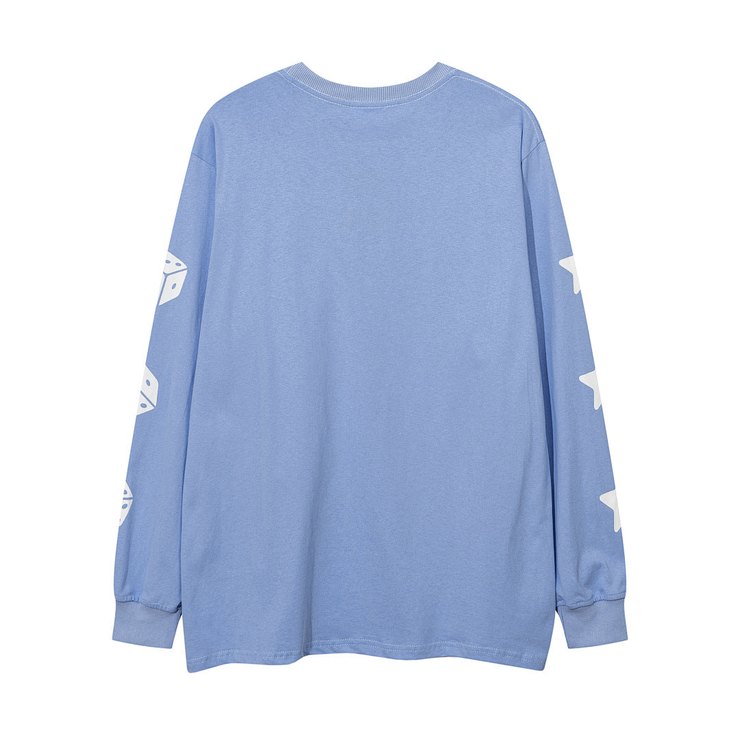 Long-sleeve T-shirt      Blue, White