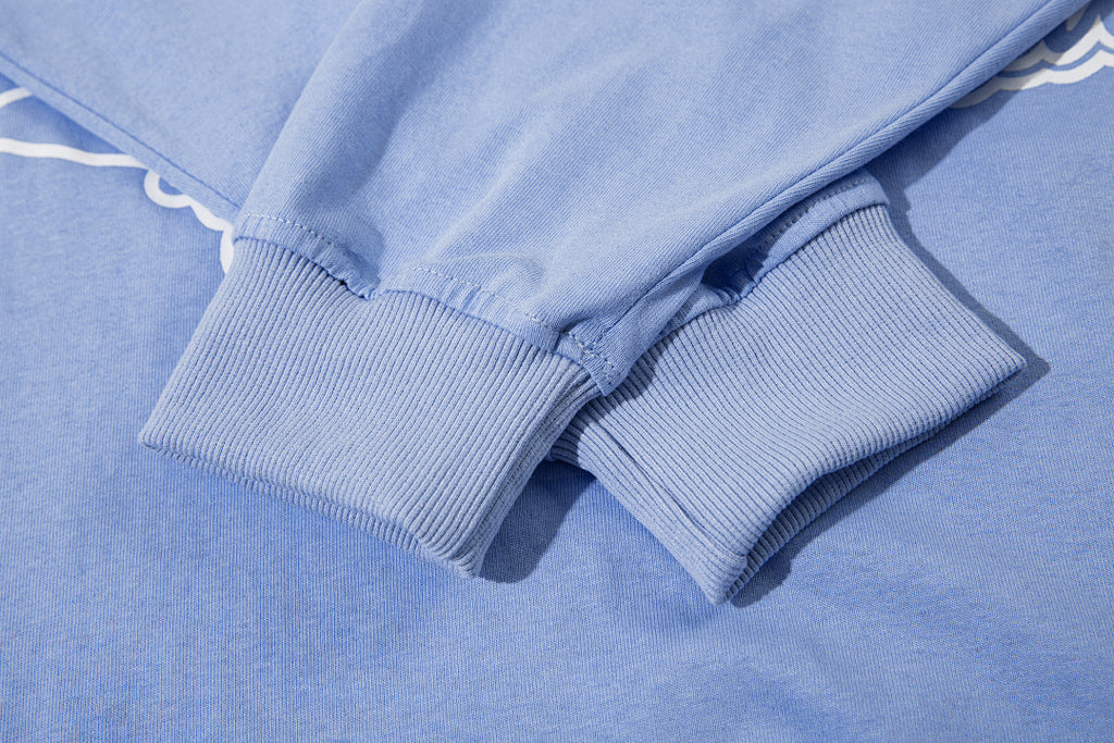 Long-sleeve T-shirt      Blue, White