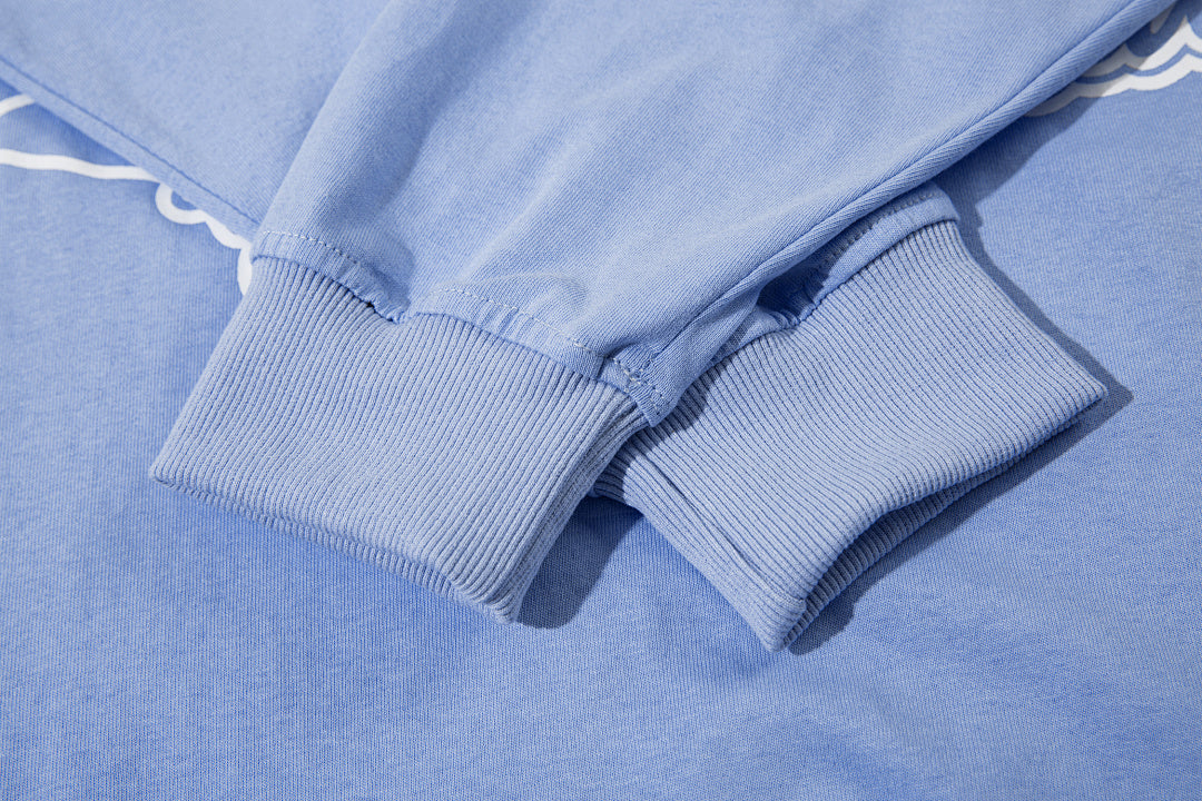 Long-sleeve T-shirt      Blue, White