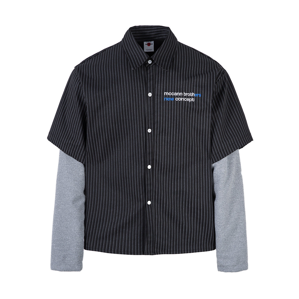 Faux-layered shirt – Black