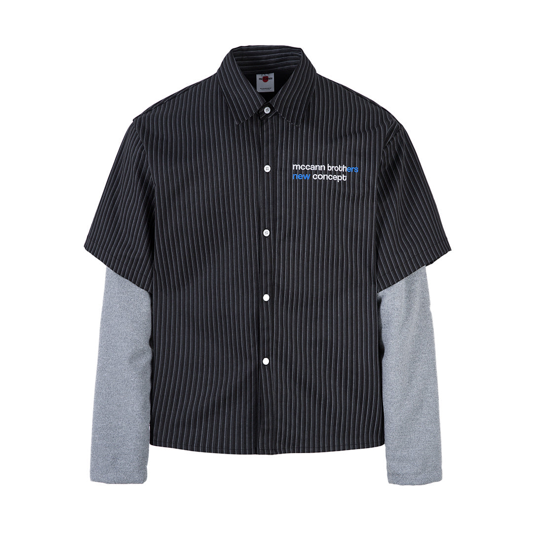 Faux-layered shirt – Black