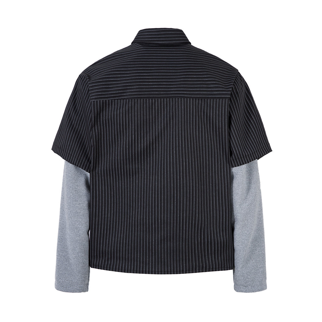 Faux-layered shirt – Black