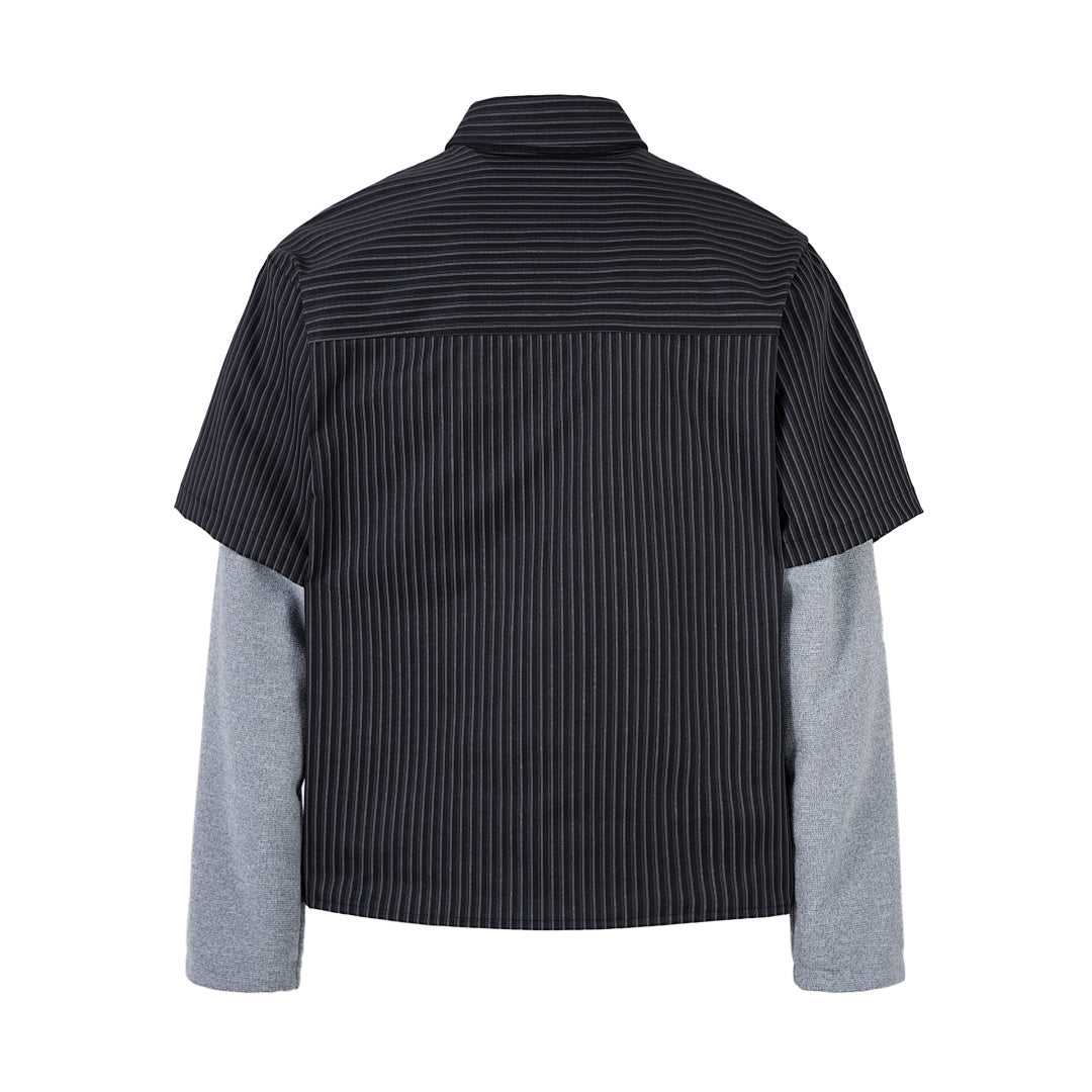 Faux-layered shirt – Black